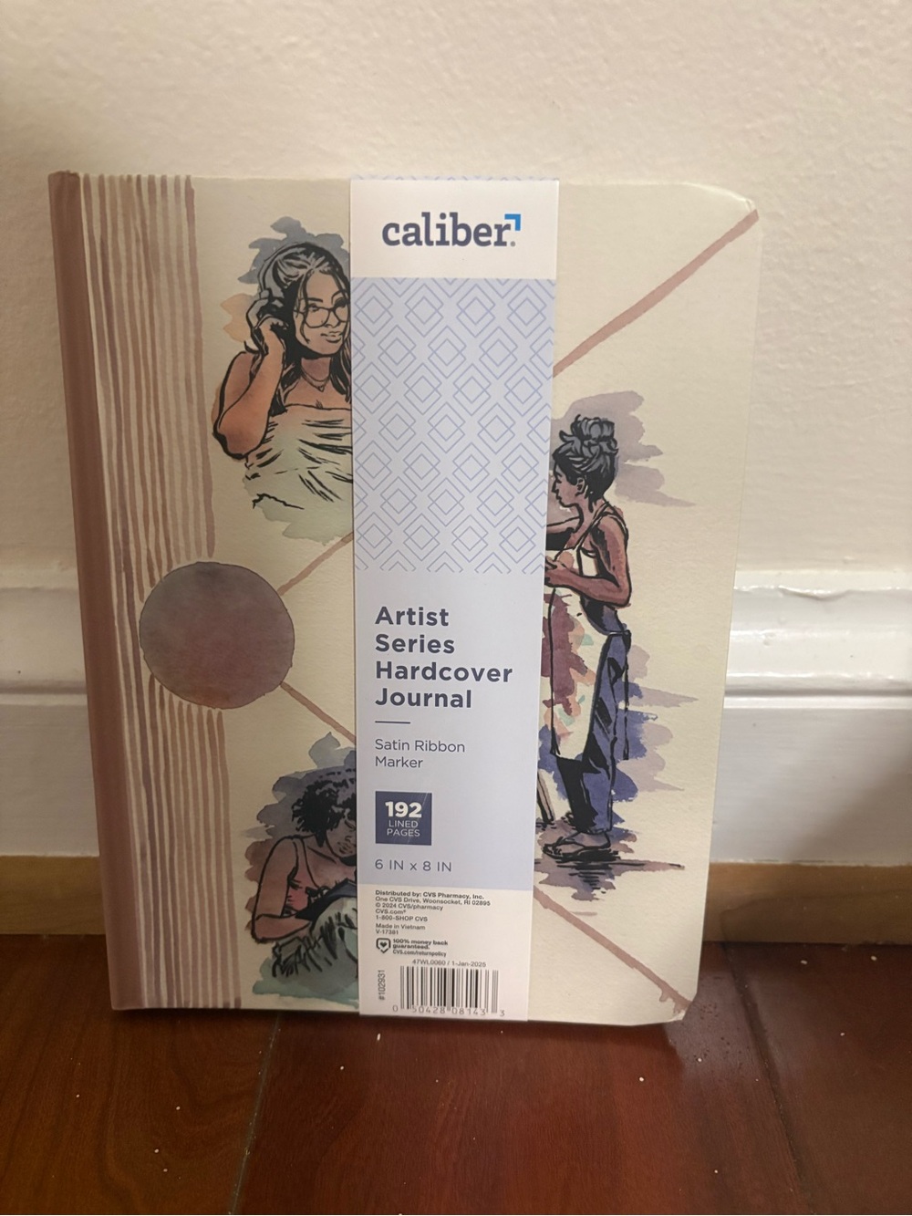 Caliber Artist Series Hardcover Journal in Cream with Pastel Artwork